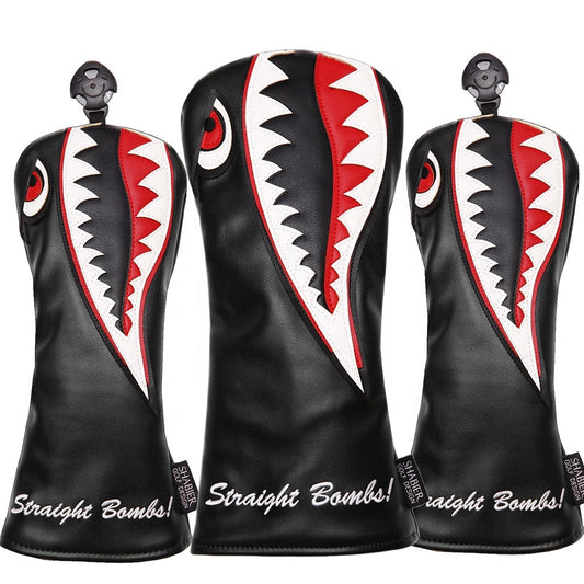 Straight Bombs 3pc Golf Headcover Set Black